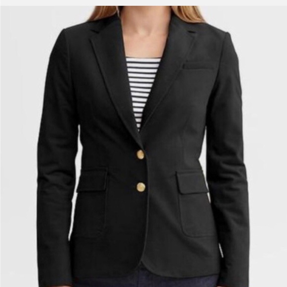 Banana Republic wool blend black Blazer with gold buttons size 10